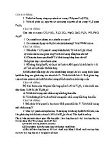 Đề ôn thi học sinh giỏi môn Hóa học Lớp 8 (Có đáp án)